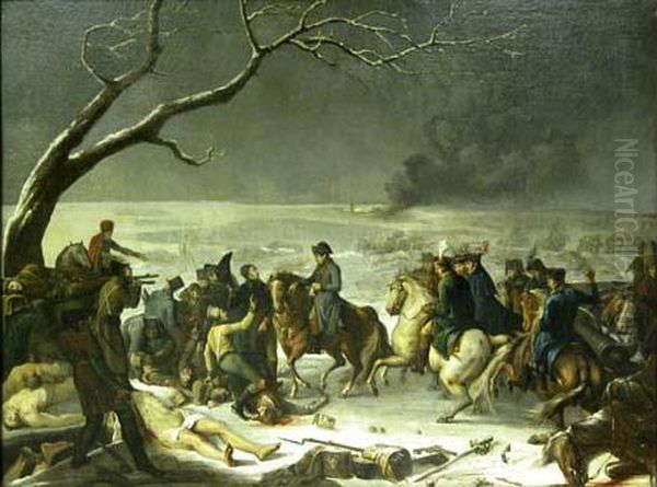  La Bataille D'eylau  Oil Painting by Jean-Baptiste Debret