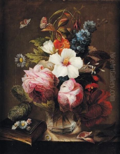 Bouquet De Fleurs Oil Painting by Alexandre Debrus