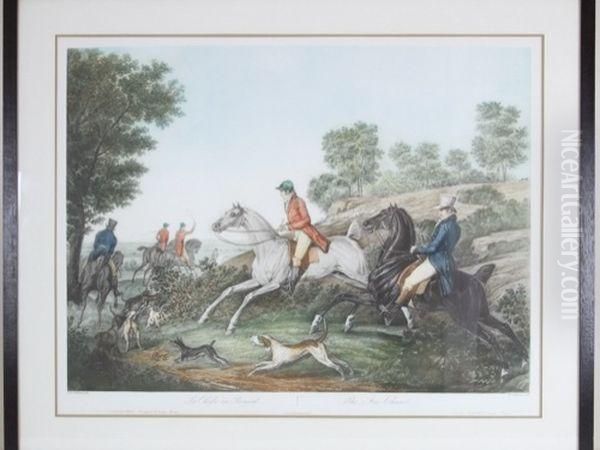 La Chasse Au Renard = The Fox-chase Oil Painting by Philibert-Louis Debucourt