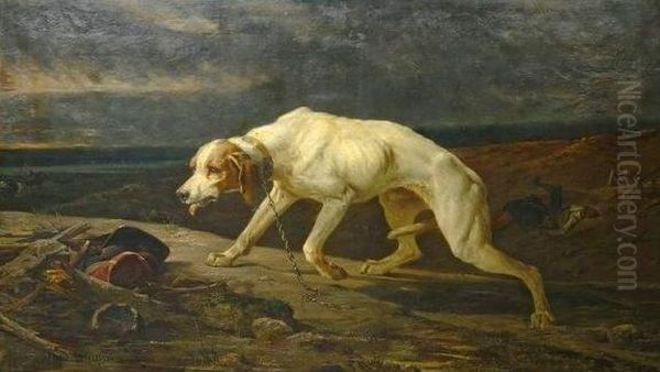 Le Chien De L'officier Oil Painting by Alfred Decaen