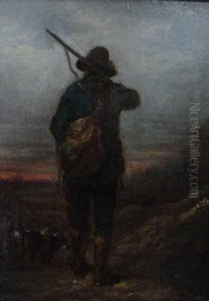 Le Chasseur Oil Painting by Alexandre Gabriel Decamps