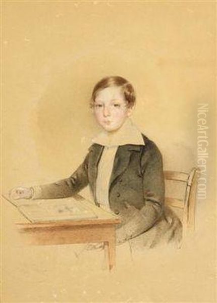 A Portrait Of A Boy by Albert Decker