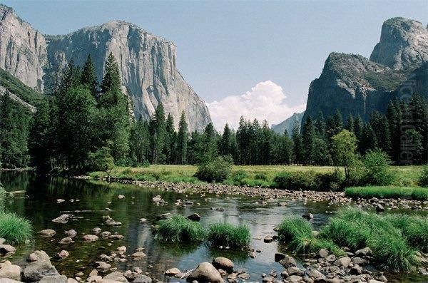 Yosemite Valley Oil Painting by Albert Frederic Decker