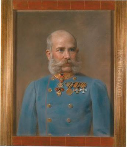 Kaiser Franz Joseph I Of Austria Oil Painting by Georg Decker