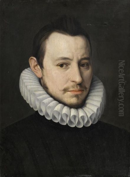 Portrait Of A Nobleman With A Ruffcollar Oil Painting by Jean Decourt