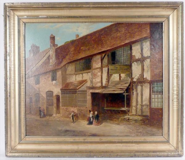 Stratford Upon Avon Oil Painting by J. Defaux