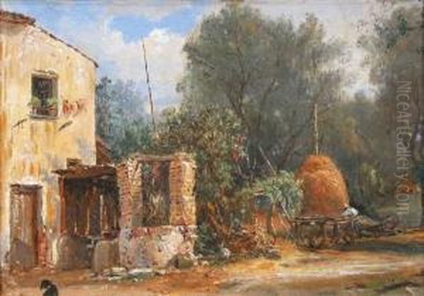 La Ferme Oil Painting by Jules Defer