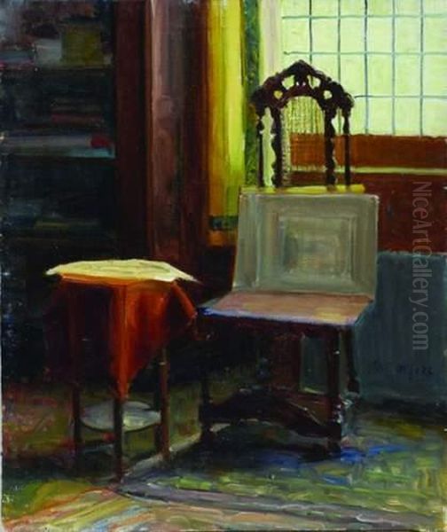 Interieur. Oil Painting by Alfred Defize