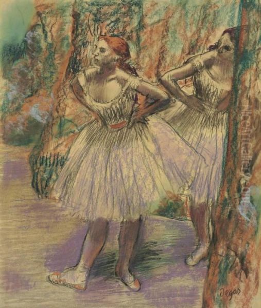 Danseuses Oil Painting by Edgar Degas