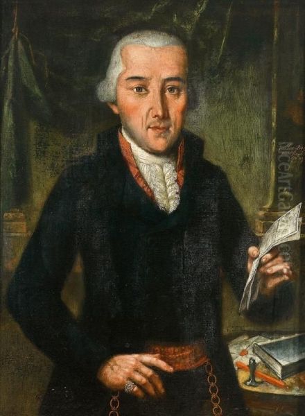 Portrait Eines Augsburger Advokaten Oil Painting by Franz Joseph Degle