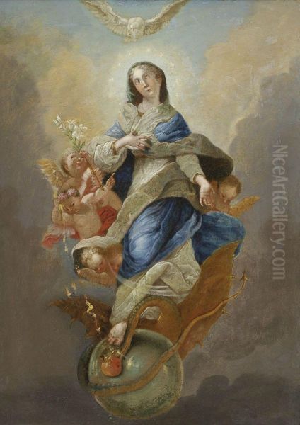 Immaculata Oil Painting by Johann Degler