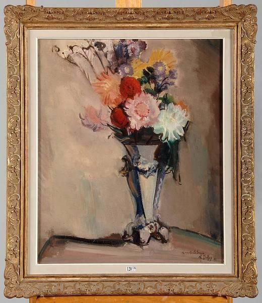 Vase De Fleurs Oil Painting by Charles Dehoy