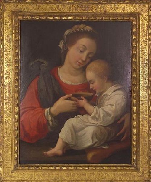 Madonna Dell'acqua Oil Painting by Raffaellino del Garbo