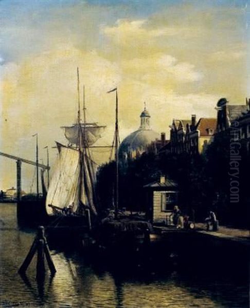 Les Quais Oil Painting by Hans Deiters