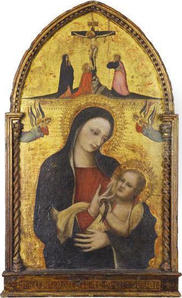 Madonna Del Latte E Crocifissione Oil Painting by Giovanni del Biondo