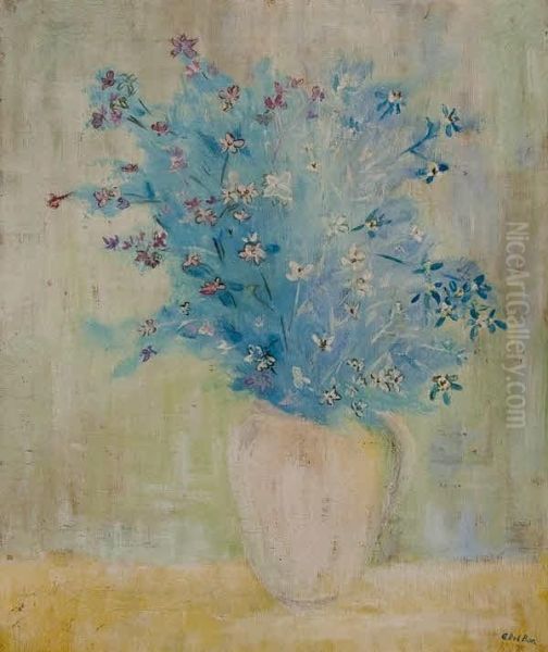 Fiori Bianchi E Rosa Oil Painting by Angelo Del Bon