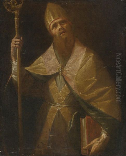 Saint Ambrosius Oil Painting by Francesco del Cairo