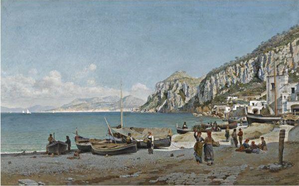 Capri Oil Painting by Federico del Campo