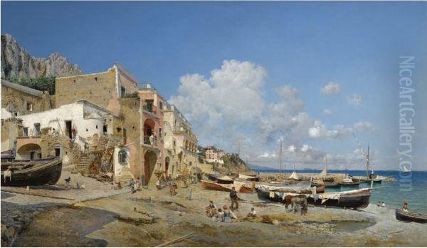 Capri Oil Painting by Federico del Campo