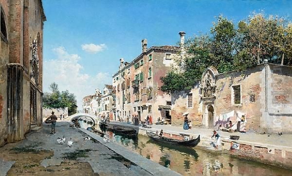 Canale San Giuseppe, Venice Oil Painting by Federico del Campo