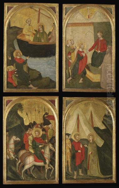 Scenes From The Life Of Saint Eustace Oil Painting by Francisco Del Campo