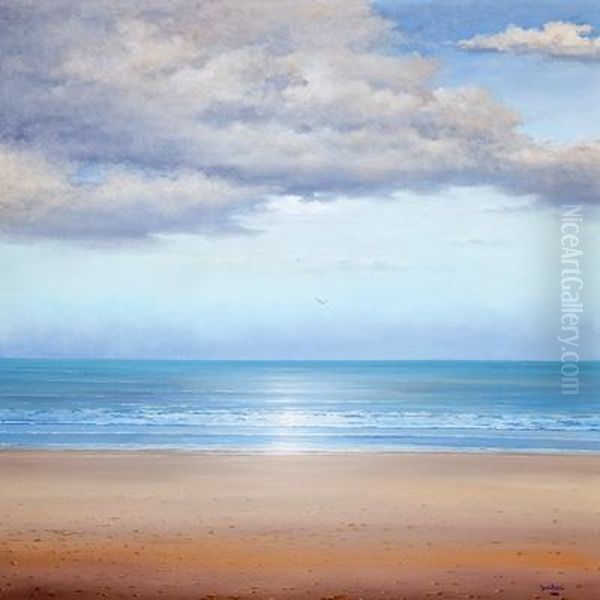 Marina Con Nubes Oil Painting by Juan Del Castillo