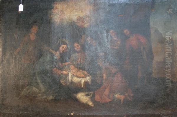 The Nativity Oil Painting by Juan Del Castillo