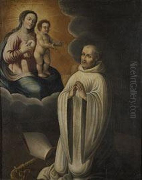 Lactacion De San Bernando Oil Painting by Juan Del Castillo