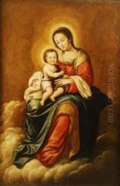 Virgen Del Rosario Oil Painting by Juan Del Castillo