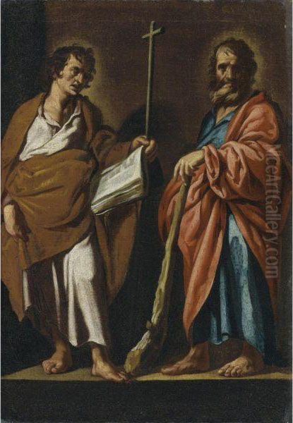 Saints Phillip And James Oil Painting by Antonio Del Castillo Y Saavedra