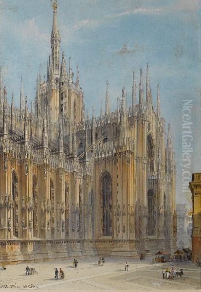 Duomo Di Milano Oil Painting by Martino Del Don