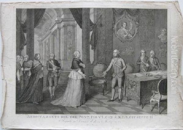 Com S.m.i And R.giuseppe Ii''- Engraving, 1801 Oil Painting by Giacomo del Po