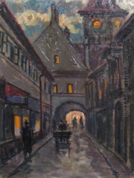 Urban Landscape Oil Painting by Henri, Vicomte Delaborde