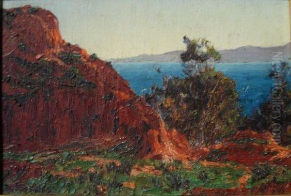 Carthage - Terre Rouge Oil Painting by Andre Delacroix