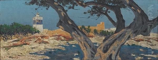 Hammamet, Tunisia Oil Painting by Andre Delacroix