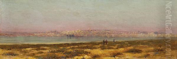 Vue De Tunis Oil Painting by Alexis-Auguste Delahogue