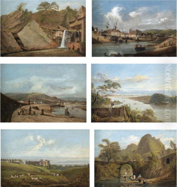 Various Properties
 

 
 
 

 
 Aberdyllis Mill, Yale Of Neath; Swansea Ferry, Glamorganshire; Swansea From The Western Pier; The Mouth Of The Neath River From Britonferry; St Donat's Castle, Glamorg Oil Painting by George Orleans Delamotte