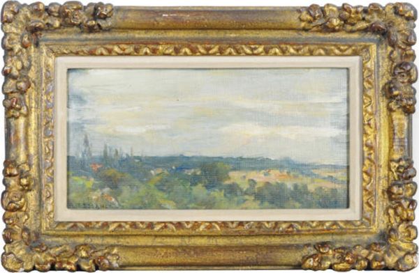 Landscape Near Jouars-pontchartrain Oil Painting by Paul-Louis Delance