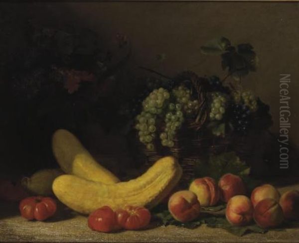 Nature Morte Aux Fruits Oil Painting by Jacques Delanoy