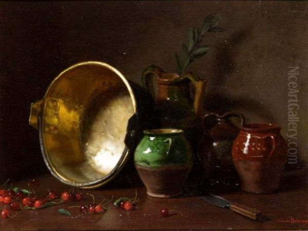 Kitchen Still Life Oil Painting by Jacques Delanoy