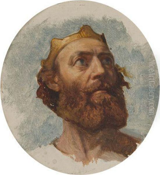 Etude Pour Charlemagne Oil Painting by Paul Delaroche