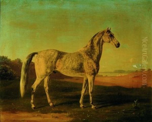 Portrait Of A Horse Oil Painting by Henri Delattre