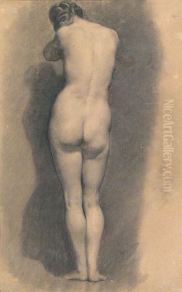 Nude Standing Oil Painting by Jules-Elie Delaunay