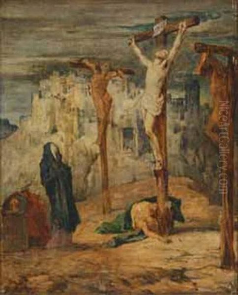 Le Golgotha Oil Painting by Jules-Elie Delaunay