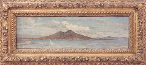 La Baie De Naples Et Le Vesuve Oil Painting by Jules-Elie Delaunay