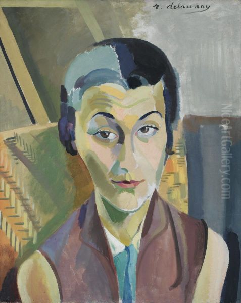 Portrait De Maria Lani Oil Painting by Robert Delaunay