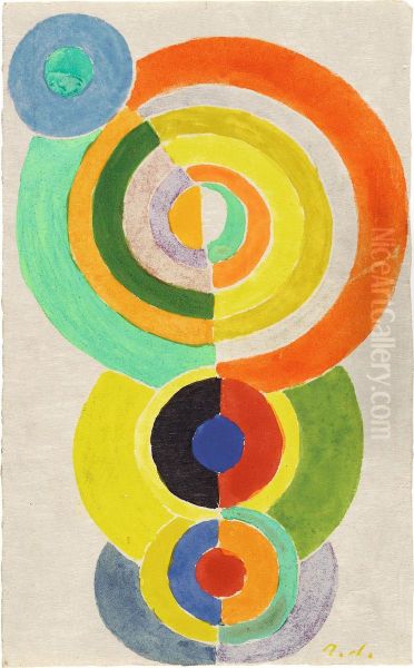 Rhythme 1 Oil Painting by Robert Delaunay