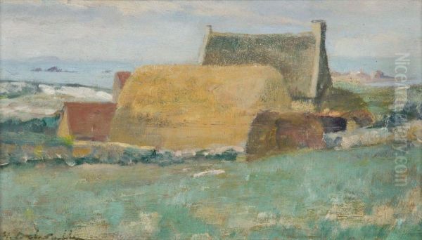 Ferme En Bord De Mer Oil Painting by Henri Delavallee