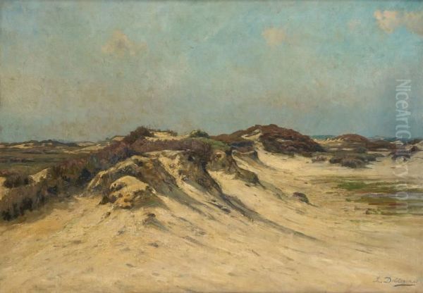 Les Dunes Oil Painting by Leon Delderenne