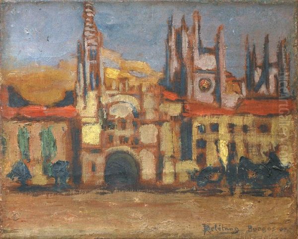 Burgos Oil Painting by Robert-Adrien Deletang